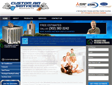 Tablet Screenshot of customairservices.com